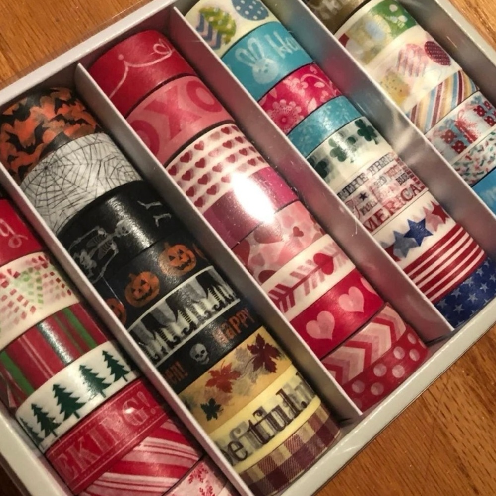 Recollections Festive Seasonal Holiday Decorative Washi Tape Set 45 rolls craft - Picture 2 of 3